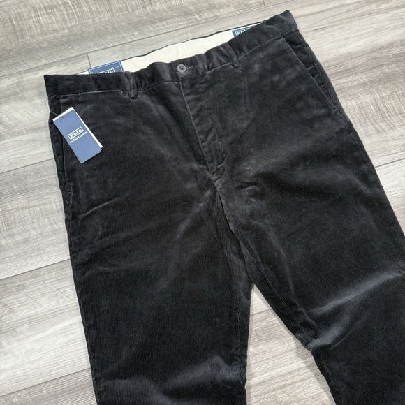 Polo Ralph Lauren Men's Stretch Slim Fit Corduroy Pants Black Size 36X32 NEW - Picture 1 of 9